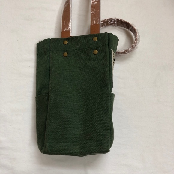 Knob Creek Rye Whiskey Canvas Bag Sack Green Handles Rivets Kentucky Liquor - Picture 5 of 10